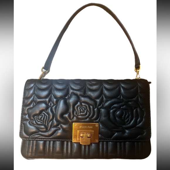 Michael Kors Vivianne black large quilted leather clutch - Picture 1 of 6